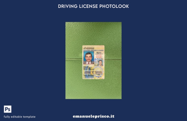 stile verificato USA Louisiana con modello frontale photolook con patente di gui